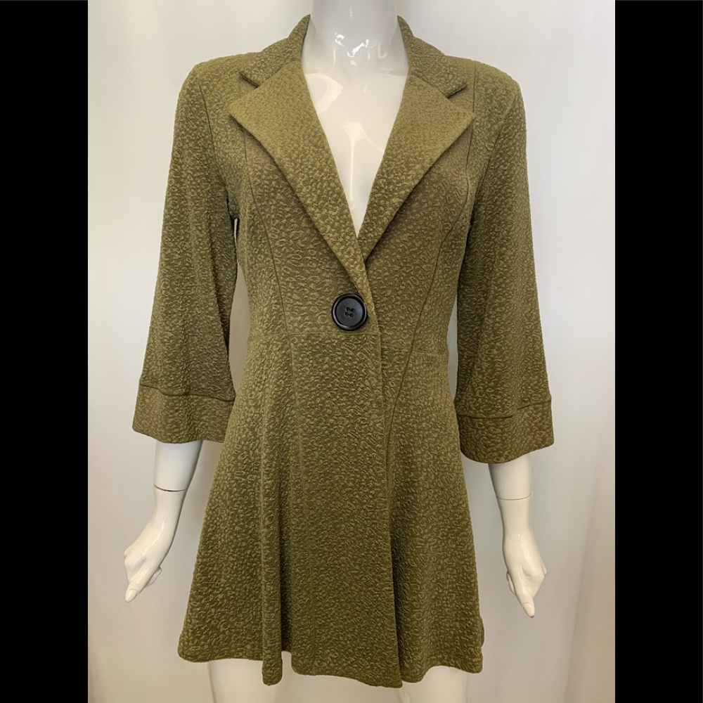 EVA VARRO 3/4 SLV. EMPIRE WAIST ONE BUTTON JACKET